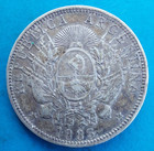 Argentine Argentina 1 Peso 1883 Km 29 Rare 