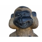 Black Gray Brown Two Colors Stone Monkey Ape Figure Cs7112