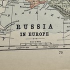 Antique 1908 Map Of Russia In Europe 13 5   x11   
