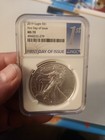 2019  1 American Silver Eagle Unc Fdoi 1st Day Of Issue 1 Oz  999 Ngc Ms70