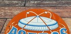 Vintage Astros Porcelain Major League Baseball Texas Stadium Field Gas Pump Sign