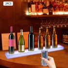 2x Led Liquor Bottle Display Shelf 32 Inch Acrylic Floating Lighted Bar Shelf Us