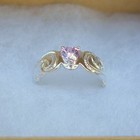 Hawaiian 925k Sterling Silver Scrolling Cut Out Purple Heart Cz Toe Ring Tr1152