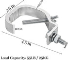 10 Pack Truss C Clamps  Aluminum Alloy Stage Light Clamp Hook  55lb Load Capacit