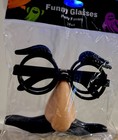 Funny Glasses Nose Mustache Joke Fake Costume Cosplay Disguise Plastic  2 Pack