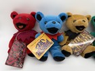Grateful Dead Liquid Blue Bean Bear Plush Lot 5 Solid Color Bears W  Tags