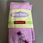American Girl Bitty Baby Purple Floral Tights For Girls Sz M l  5-6x  45-55 Lbs