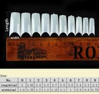500pcs Deep Smile French  Acrylic False Nail Tips Half Cover Natural   White 