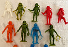Vintage 1960 s Mpc Plastic Astronaut Figures Assorted Colors Lot Of 12