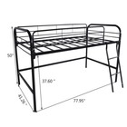 Metal Loft Twin Bed Frame Single Twin Size High Loft Bed W  Ladder   Guardrails