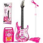 Kids Karaoke Electric Guitar Set Mp3 Player Learning Toys Microphone  Amp Gifts