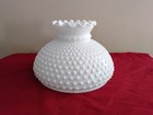 Hobnail Milk Glass Gwtw Lamp Shade W ruffled Top 10  Fitter