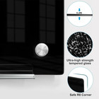 Black Glass Dry Erase Board - Magnetic Blackboard For Wall  48 x36  Large Framel