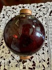 Awesome Rare Antique Iridescent Red Amber Glass Lightning Rod Weathervane Ball