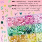 700pcs 3d Resin Nail Art Charms With 1350pcs Special Shape Pink green yellow