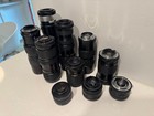Camera Lens Lot From Estate  10 Lens Qty  35mm Vintage Film 