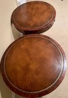 Antique-style Drum Table With Brass Casters
