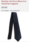 Necktie Tie Air Force Usaf Civil Air Patrol Cap Blue Herringbone New