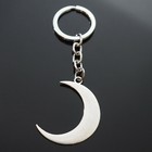 Vintage Crescent Moon Silver Pendant Keychain Gift Key Chain