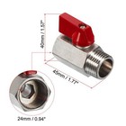 1 2 Npt Brass Mini Ball Valve  2 Pack Npt Female To Male Shut-off Valve  Red