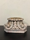 Antique Wooden Column Base Candle Holder   Hand-carved Architectural Salvage