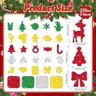 250pcs Foam Stickers 5sheets Glitter Christmas Shape Stickers Colorful Self 