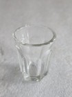 Vintage 6-sided Shot Glass Clear Arch Design     2 Oz     1950s Barware 