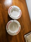 Vintage Budweiser King Of Beers Ashtray Haeger Made In Usa White Ceramic 2 Ct 