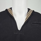 Vintage 1950s Us Navy Black Gabardine Wool Crackerjack Liberty Jumper  40 m 