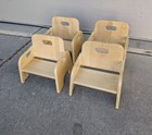 Set Of 4 - Community Playthings Toddler Me-do-it Wood Chairs J505 A