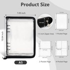 Sticker Collection Album  A5 Binder  Zipper Storage  Black