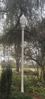 Vintage Glass Single Street Light   White Fluted Pole   Antique Led  Can Deliver