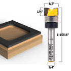 4 Bit 1 2  Diameter Flush Trim Template Router Bit Set 1 4  Shank Yonico 14422q