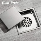Square Shower Floor Drain 6  Tiled Insert Grate Hair Strainer Drain Bathroom