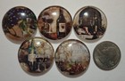 Tuscan Wine Refrigerator Magnets Set Of 5 Glass Dome Decor 