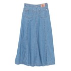 Nwot  280 Ba sh Denim Maxi Skirt Button Front Light Wash Maxi Women s 40 Us 8