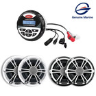 Marine Audio Package W  Waterproof Bluetooth Stereo Receiver And Boat Speakers