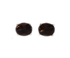 19thc Antique 5ct Cairngorm Smoky Quartz   Silver Earrings Scotland National Gem