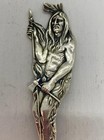 Sterling Souvenir Spoon Indian Chief Squaw Papoose Spokane Washington Nsco
