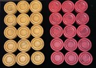 Vintage Crisloid Bakelite Checkers Marbled Backgammon Pieces