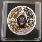 Germany Satoshi Project Bitcoin 21 Gram Silver Usa Flag Gilded Colorized Coin