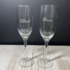 Wilton Bride And Groom Wedding Toasting Champagne Flutes Glasses - Set Of 2