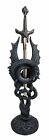 12 Inch Tall Celtic Dragon Holding Sword Sculptural Letter Opener Office Decor