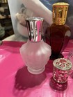 Lot Of 3 Vintage Lampe Berger Glass Fragrance Lamps Amber Frosted Clear Ribbed