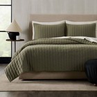 Jeremiah Brent Home 3pc Channel Rice Stitch Gauze Quilt Set