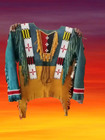 New Men Native Old Style Handmade American Buckskin Buffalo Beaded Fringes