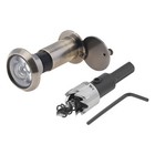 Solid Brass Door Viewer Security Peephole With Drill Bit Set 200   Wide View