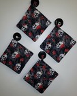 Skulls Webs   Roses Pot Holders  set Of 4 