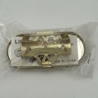 Vintage Lipstick Holder With Mirror Enamel Flower Motif In Gold Tone Metal