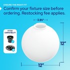 Kastlite 12  Lamp Post Globe   Street Light Replacement Globe   Select Your Colo
